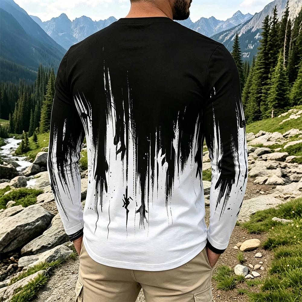 Men's Gradient Ink Splash Long - огляд і ціна Men'S Spring Fashion