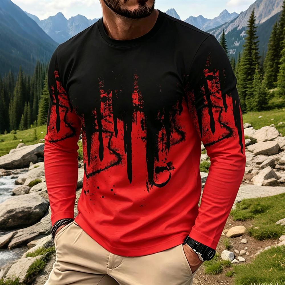 Men's Gradient Ink Splash Long - огляд і ціна Men'S Spring Fashion