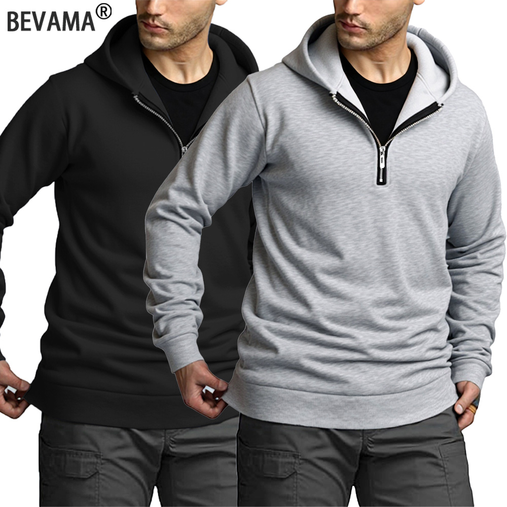 Men's Quarter Zip Up Hoodies A - огляд і ціна Mens Fashion Quarter Zip