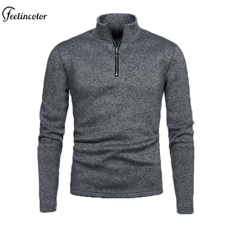 Men Heathered Gray Quarter Zip - огляд і ціна Mens Fashion Quarter Zip